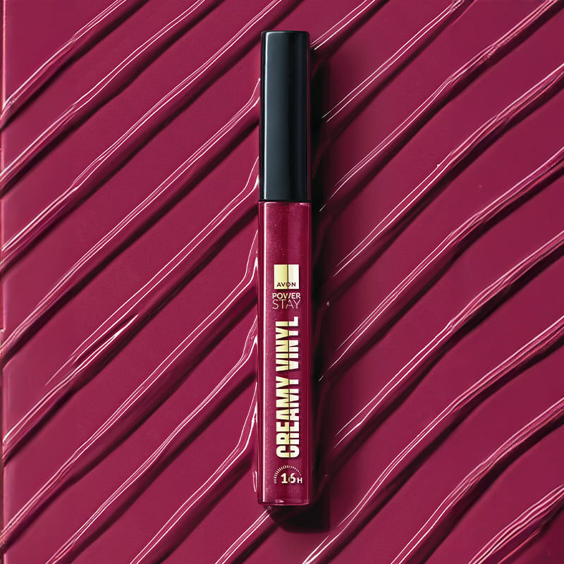 Labial L&iacute;quido Power Stay Creamy Vinyl Rojo Vibrante 7 ml