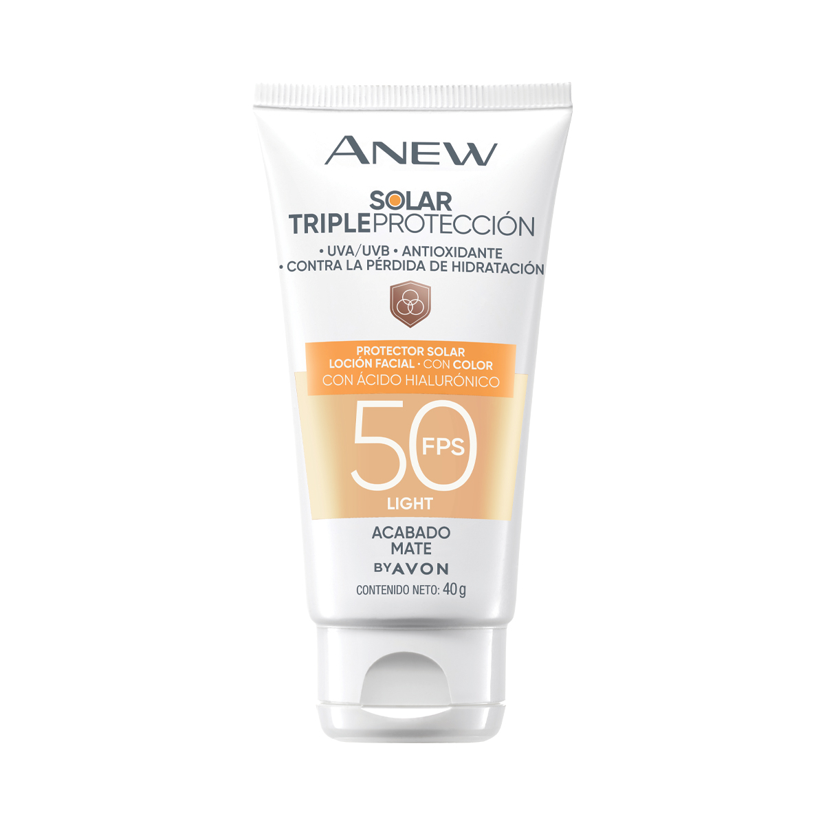 Anew Triple Protecci&oacute;n FPS 50 Protector Solar Loci&oacute;n Facial con Color 40 g