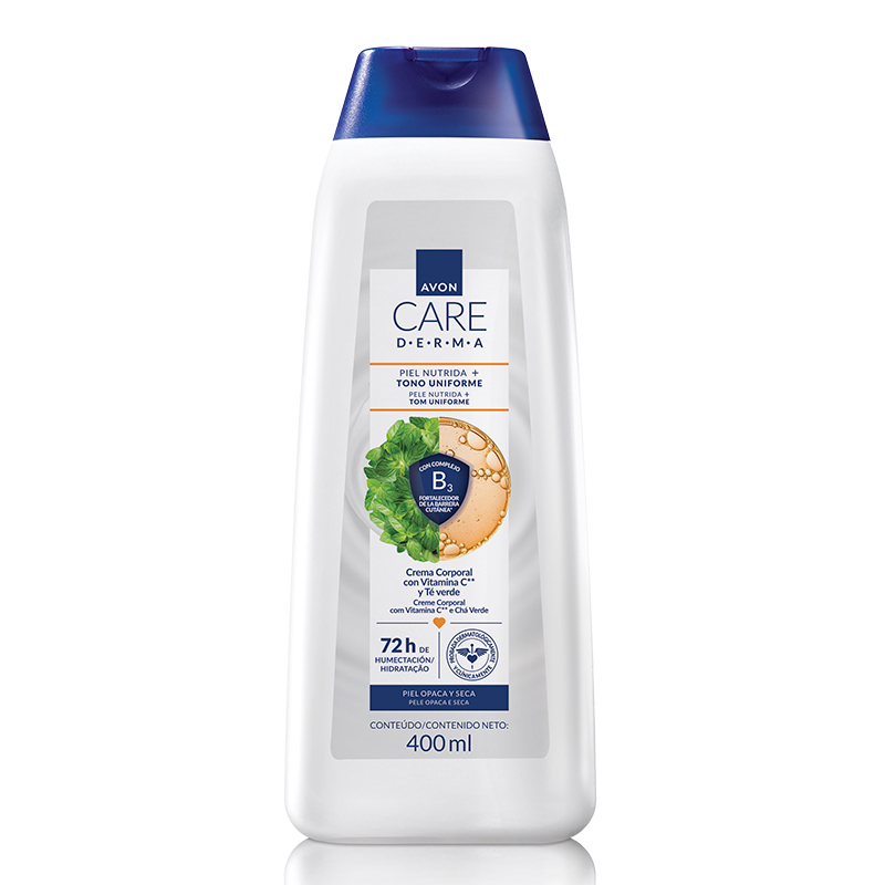 Crema Corporal Piel Nutrida + Tono Uniforme Avon Care Derma 400 ml
