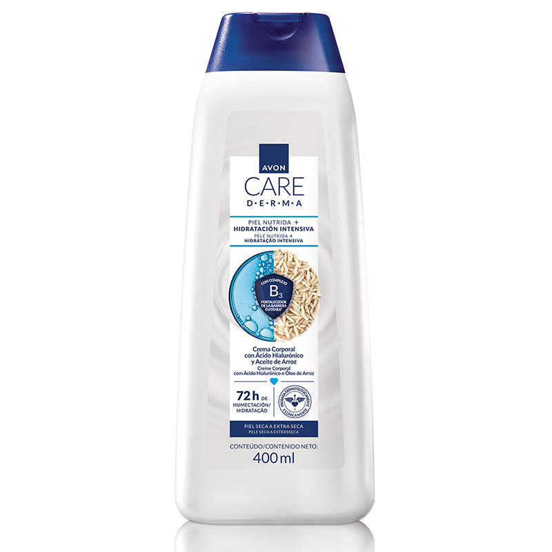 Crema Corporal Piel Nutrida + Hidrataci&oacute;n Intensiva Avon Care Derma 400 ml