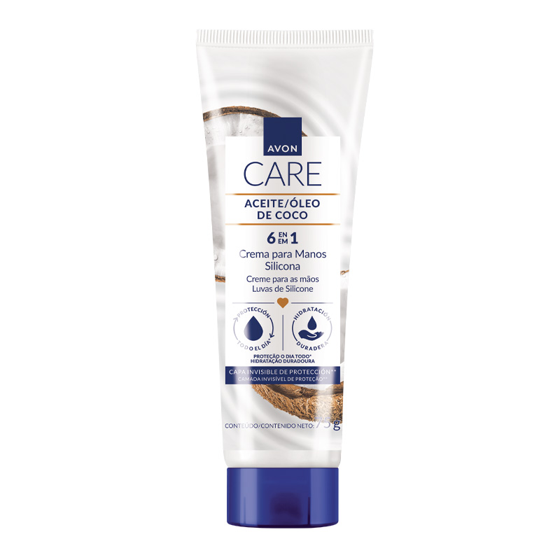 Avon Care Aceite de Coco Crema para Manos Silicona 75 g