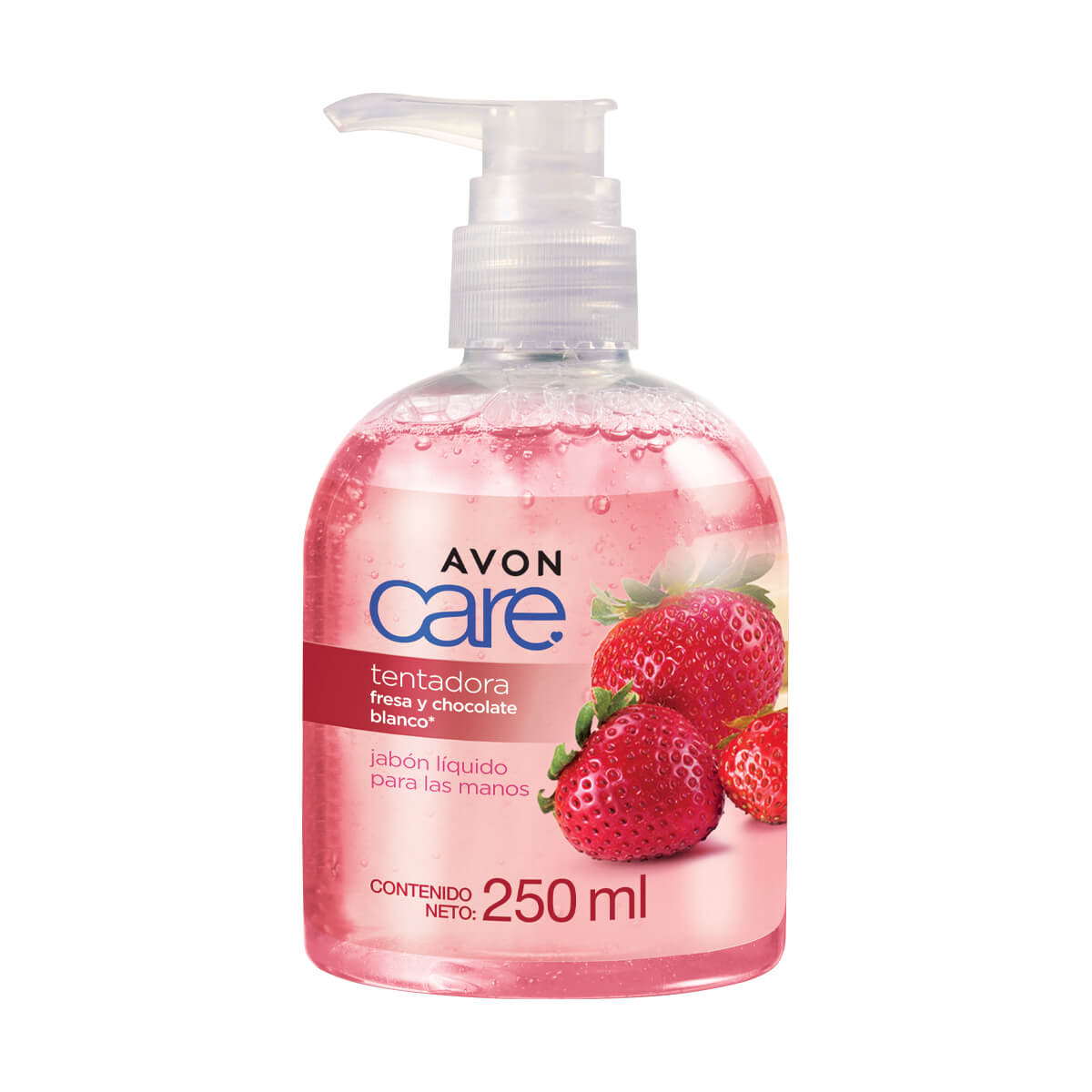 Jab&oacute;n L&iacute;quido para Manos Avon Care Fresa y Chocolate Blanco 250ml