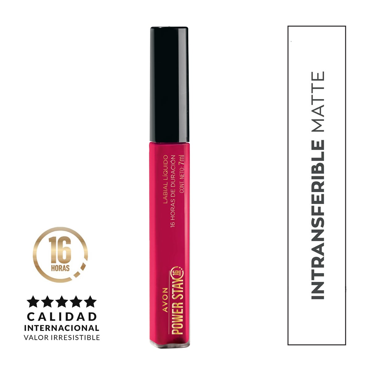 Labial L&iacute;quido Power Stay Resilient Red 7ml