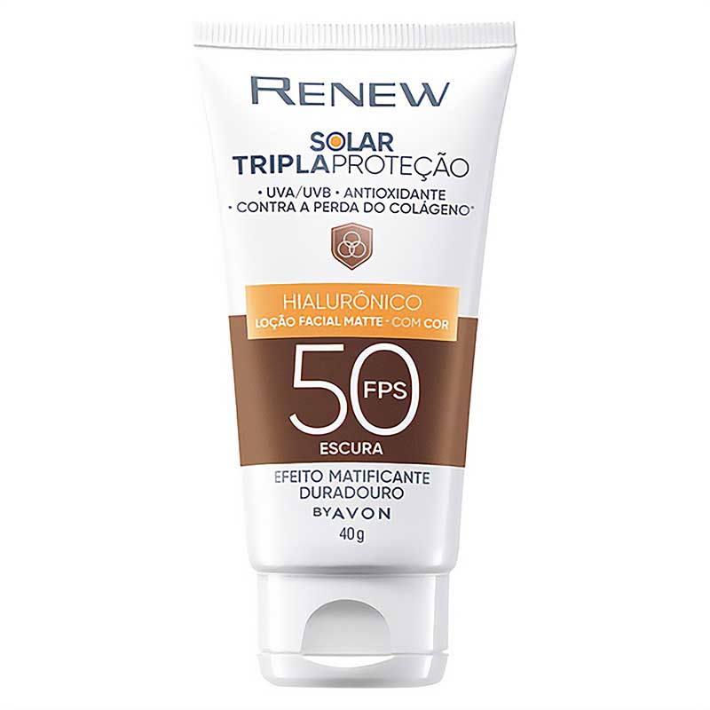 Protetor Solar Renew Com Cor Escura FPS 50 - 40g